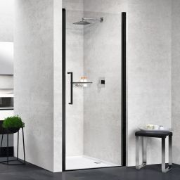 Novellini Young 1B drzwi prysznicowe 97 cm czarny/szkło przezroczyste Y21B97-1H