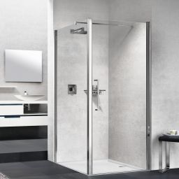 Novellini Young 2.0 F1B ścianka prysznicowa 99 cm boczna chrom/szkło przezroczyste Y2F1B99-1K