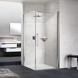Novellini Young 2.0 G+F ścianka prysznicowa 97 cm boczna chrom/szkło przezroczyste Y2FG97-1K