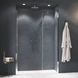 Novellini Young 2.0 G+F drzwi prysznicowe 114 cm srebrny/szkło przezroczyste Y2GFL114-1B