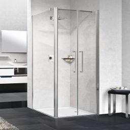 Novellini Young 2.0 F2B ścianka prysznicowa 59 cm boczna srebrna/szkło przezroczyste Y2F2B59-1B