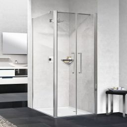 Novellini Young 2.0 F2B ścianka prysznicowa 69 cm boczna srebrna/szkło przezroczyste Y2F2B69-1B