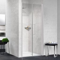 Novellini Young 2.0 2B drzwi prysznicowe 67 cm biały mat/szkło przezroczyste Y22B67-1U