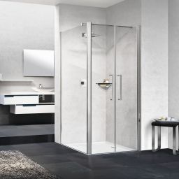 Novellini Young 2.0 F2B ścianka prysznicowa 99 cm boczna chrom/szkło przezroczyste Y2F2B99-1K