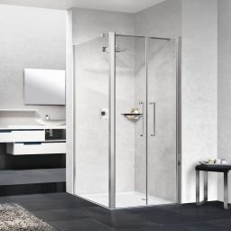 Novellini Young 2.0 F2B ścianka prysznicowa 79 cm boczna chrom/szkło przezroczyste Y2F2B79-1K