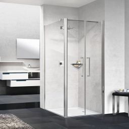 Novellini Young 2.0 F2B ścianka prysznicowa 69 cm boczna chrom/szkło przezroczyste Y2F2B69-1K
