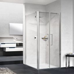 Novellini Young 2.0 F2B ścianka prysznicowa 57 cm boczna chrom/szkło przezroczyste Y2F2B57-1K