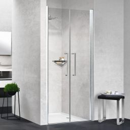 Novellini Young 2.0 2B drzwi prysznicowe 93 cm srebrny/szkło przezroczyste Y22B93-1B