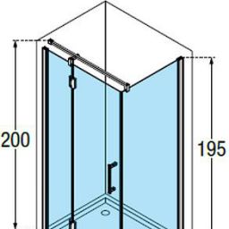Novellini Modus F ścianka prysznicowa 90 cm chrom/szkło przezroczyste MODUSF90-1K