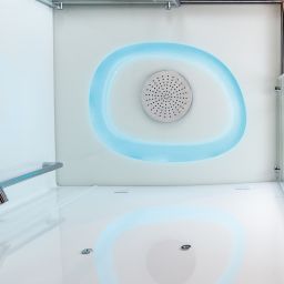 Novellini Eon 2P kabina z hydromasażem 120x80 cm prawa parowa z brodzikiem biały połysk EON2P120DM1N-1AA