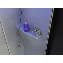 Novellini Eon 2P kabina z hydromasażem 120x80 cm prawa parowa z brodzikiem biały połysk EON2P120DM1N-1AA