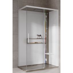 Novellini Glax 2 2.0 2P kabina z hydromasażem 120x80 cm parowa z brodzikiem prawa corda G222P120DT5-1TU