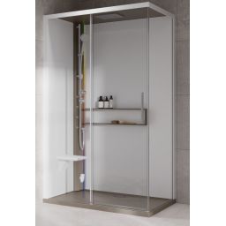 Novellini Glax 2 2.0 2P kabina z hydromasażem 120x80 cm parowa z brodzikiem lewa corda G222P120ST5-1TU