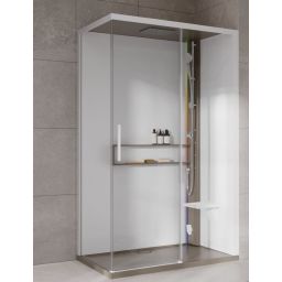 Novellini Glax 2 2.0 2P kabina z hydromasażem 120x80 cm parowa z brodzikiem prawa corda G222P129DM5-1TU