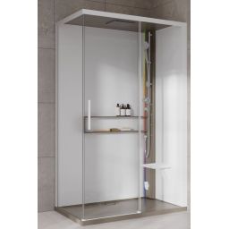 Novellini Glax 2 2.0 2P kabina z hydromasażem 120x80 cm parowa z brodzikiem prawa corda G222P129DT5-1TU