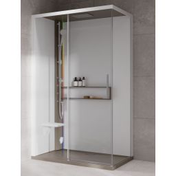 Novellini Glax 2 2.0 2P kabina z hydromasażem 120x80 cm parowa z brodzikiem lewa corda G222P129SM5-1TU