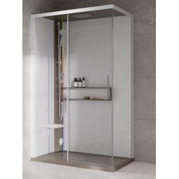 Novellini Glax 2 2.0 2P kabina z hydromasażem 120x80 cm parowa z brodzikiem lewa corda G222P129ST5-1TU