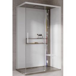 Novellini Glax 2 2.0 2P kabina z hydromasażem 120x90 cm parowa z brodzikiem prawa corda G222P290DT5-1TU