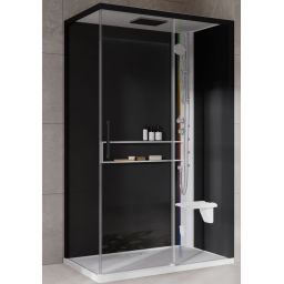 Novellini Glax 2 2.0 2P kabina z hydromasażem 120x90 cm parowa z brodzikiem prawa biała G222P290DT5-1UH