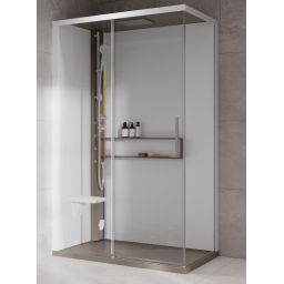 Novellini Glax 2 2.0 2P kabina z hydromasażem 120x90 cm parowa z brodzikiem lewa corda G222P290ST5-1TU