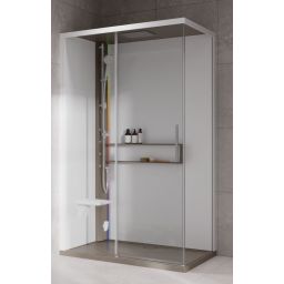 Novellini Glax 2 2.0 2P kabina z hydromasażem 120x90 cm parowa z brodzikiem lewa corda G222P299SM5-1TU