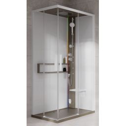 Novellini Glax 2 2.0 A kabina z hydromasażem 100x70 cm prawa parowa z brodzikiem corda G22A107DT5-1TU