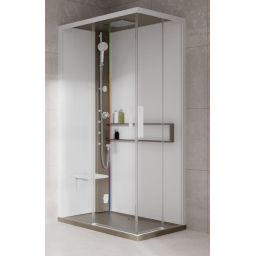 Novellini Glax 2 2.0 A kabina z hydromasażem 100x70 cm lewa parowa z brodzikiem corda G22A107SM5-1TU