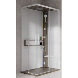 Novellini Glax 2 2.0 A kabina z hydromasażem 100x80 cm prawa parowa z brodzikiem corda G22A108DM5-1TU