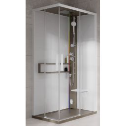 Novellini Glax 2 2.0 A kabina z hydromasażem 100x80 cm prawa parowa z brodzikiem corda G22A108DT5-1TU