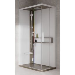 Novellini Glax 2 2.0 A kabina z hydromasażem 100x80 cm lewa parowa z brodzikiem corda G22A108ST5-1TU