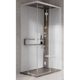 Novellini Glax 2 2.0 A kabina z hydromasażem 100x100 cm parowa z brodzikiem corda G22A109T5-1TU