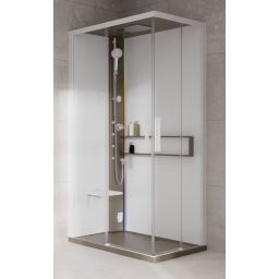 Novellini Glax 2 2.0 A kabina z hydromasażem 100x70 cm lewa parowa z brodzikiem corda G22A197SM5-1TU