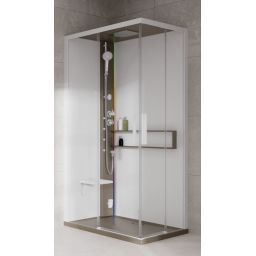 Novellini Glax 2 2.0 A kabina z hydromasażem 100x70 cm lewa parowa z brodzikiem corda G22A197ST5-1TU