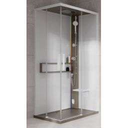 Novellini Glax 2 2.0 A kabina z hydromasażem 80x80 cm parowa z brodzikiem corda G22A80M5-1TU