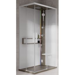 Novellini Glax 2 2.0 A kabina z hydromasażem 80x80 cm parowa z brodzikiem corda G22A89M5-1TU