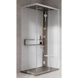 Novellini Glax 2 2.0 A kabina z hydromasażem 90x70 cm prawa parowa z brodzikiem corda G22A9070DM5-1TU