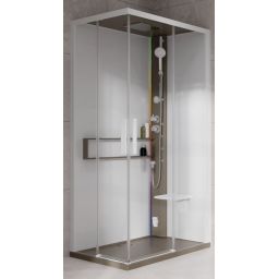 Novellini Glax 2 2.0 A kabina z hydromasażem 90x70 cm prawa parowa z brodzikiem corda G22A9070DT5-1TU