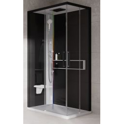 Novellini Glax 2 2.0 A kabina z hydromasażem 90x70 cm lewa parowa z brodzikiem biała G22A9070ST5-1UH