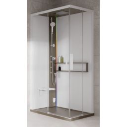 Novellini Glax 2 2.0 A kabina z hydromasażem 90x70 cm lewa parowa z brodzikiem corda G22A9079SM5-1TU