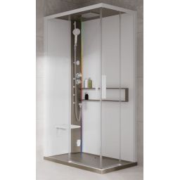 Novellini Glax 2 2.0 A kabina z hydromasażem 90x70 cm lewa parowa z brodzikiem corda G22A9079ST5-1TU