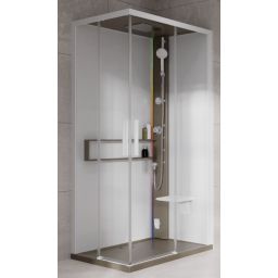 Novellini Glax 2 2.0 A kabina z hydromasażem 90x90 cm parowa z brodzikiem corda G22A90M5-1TU