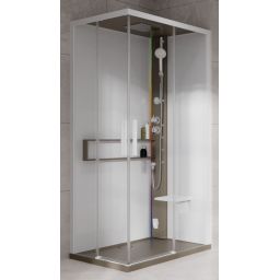 Novellini Glax 2 2.0 A kabina z hydromasażem 90x90 cm parowa z brodzikiem corda G22A90T5-1TU