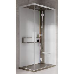 Novellini Glax 2 2.0 A kabina z hydromasażem 90x90 cm parowa z brodzikiem corda G22A99M5-1TU