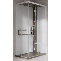 Novellini Glax 2 2.0 A kabina z hydromasażem 90x90 cm parowa z brodzikiem corda G22A99T5-1TU