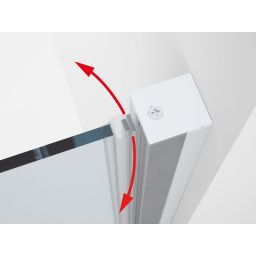 Novellini Young 1B drzwi prysznicowe 57 cm srebrny/szkło przezroczyste Y21B57-1B