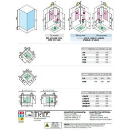 Novellini Glax 2 2.0 G+F kabina z hydromasażem 90 cm kwadratowa lewa parowa z brodzikiem biała G22GF99SM5-1UH