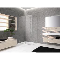 Novellini Kali FH ścianka prysznicowa 88 cm boczna srebrny/szkło przezroczyste KALIFH88-1B