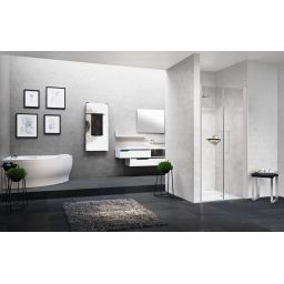 Novellini Young 2.0 2B drzwi prysznicowe 57 cm biały mat/szkło przezroczyste Y22B57-1U