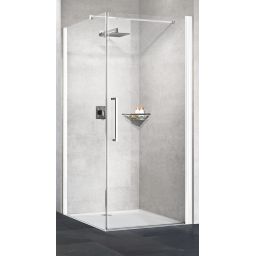 Novellini Young 2.0 G+F drzwi prysznicowe 67 cm biały mat/szkło przezroczyste Y2G67-1U