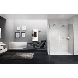 Novellini Young 2.0 G+F drzwi prysznicowe 117 cm chrom/szkło przezroczyste Y2GFL117-1K